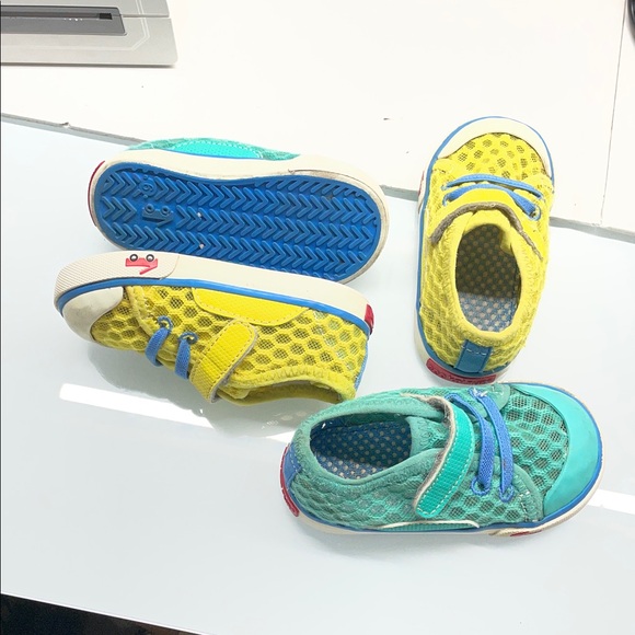 See Kai Run Saylor Sneaker Toddler Size 6 Breathable Mesh Velcro Shoes 2 Pairs - Picture 10 of 10